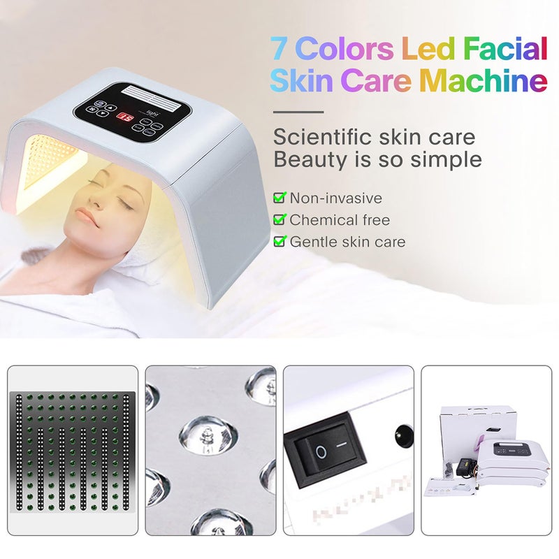 Fxtiaa LED-Face-Light-Therapy, 7 in 1 Color LED Face Mask Facial Body Beauty Equipment - Image 4