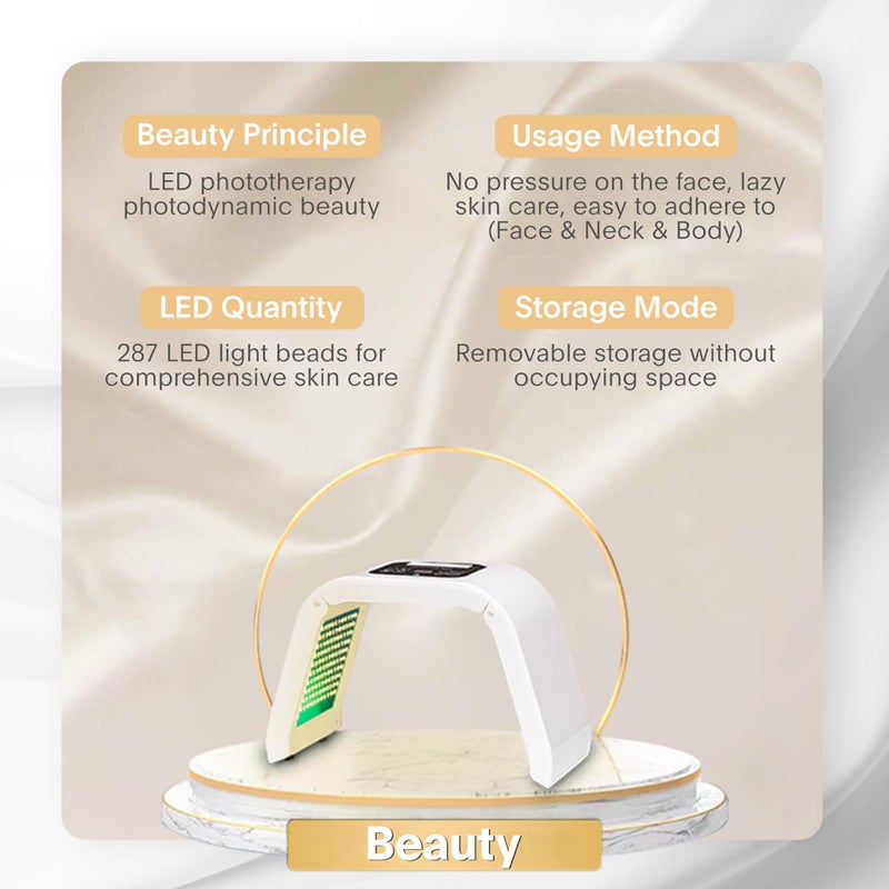 Fxtiaa LED-Face-Light-Therapy, 7 in 1 Color LED Face Mask Facial Body Beauty Equipment - Image 5