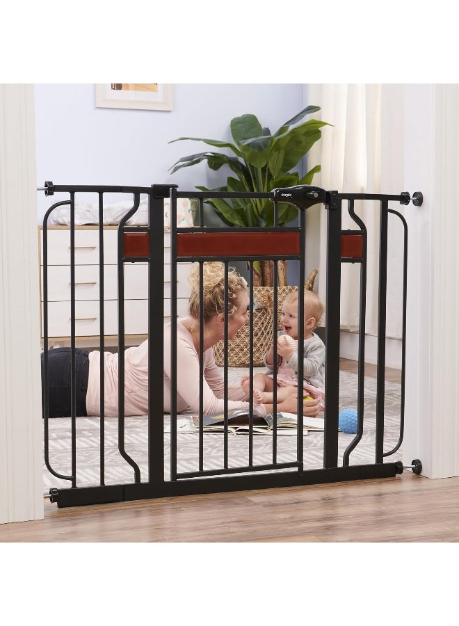 Regalo Home Accents Extra Wide Walk Thru Baby Gate, Includes Décor Hardwood, 4-Inch Extension Kit, 4-Inch Extension Kit, 4 Pack of Pressure Mount Kit and 4 Pack of Wall Cups and Mounting Kit - Image 2