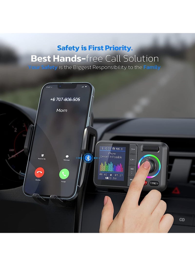 general Large Screen Car Bluetooth Player - FM Transmitter USB Charger TF Card U Disk Compatible Audio Adapter for Vehicle - Image 4