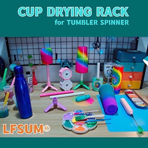 LFSUM Cup Drying Stander Holder for Cup Turner Crafts Tumbler Cup Spinner Machine Kit,Cuptisserie Turner DIY Glitter Epoxy Tumblers (RackWand) - Image 3