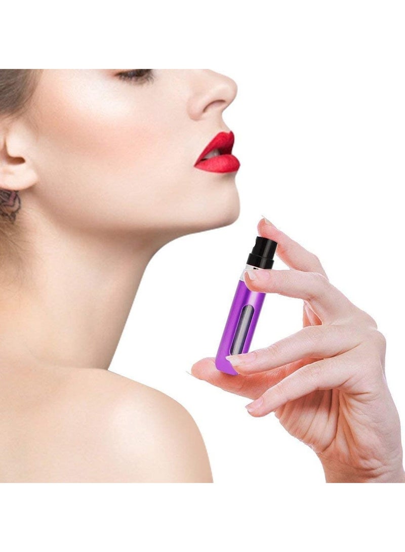 FEND Perfume Bottle,Refillable Perfume Atomizer Mini Perfume Bottles Travel Fragrance Empty Spray Bottle, Fits In Your Purse, Pocket or Luggage (Pack of 1) Violet  - Image 2