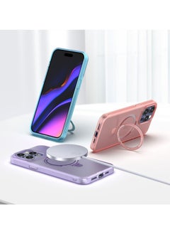 Excefore Magnetic Phone Case, 2023 Latest model Creative Mobile Phone Case with iPhone15 Pro max, Anti-fall Case, Anti-Fingerprint/Skid Cover, PC+TPU, Compatible with MagSafe, Pink  - Image 5