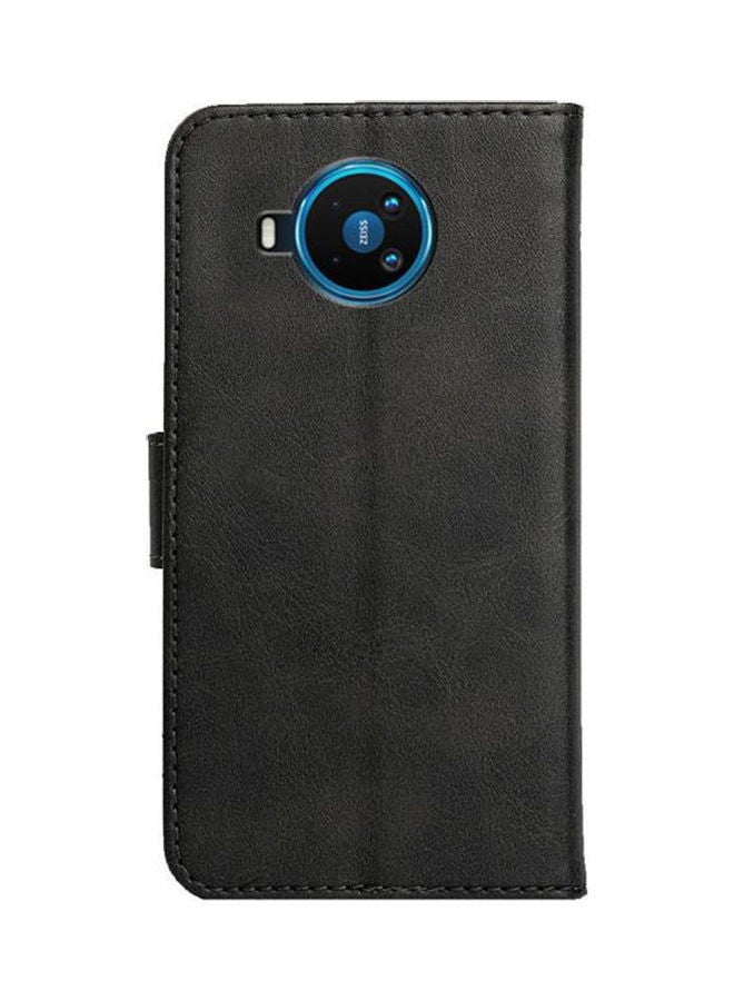 Y&D For Nokia 8.3 Calfskin Textu Buckle Business Phone Case Cover Black