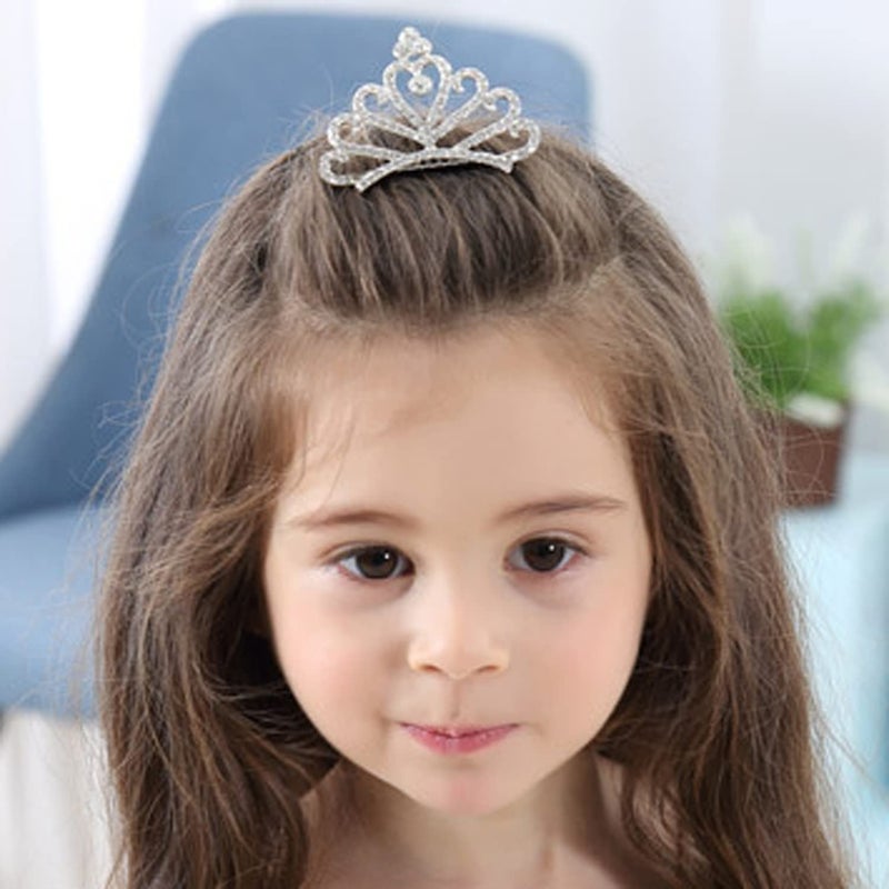 HONBAY "Honbay Princess Tiara Comb, Flower Girls Crystal Rhinestone Crown Hair Comb Hair Accessories" - Image 5