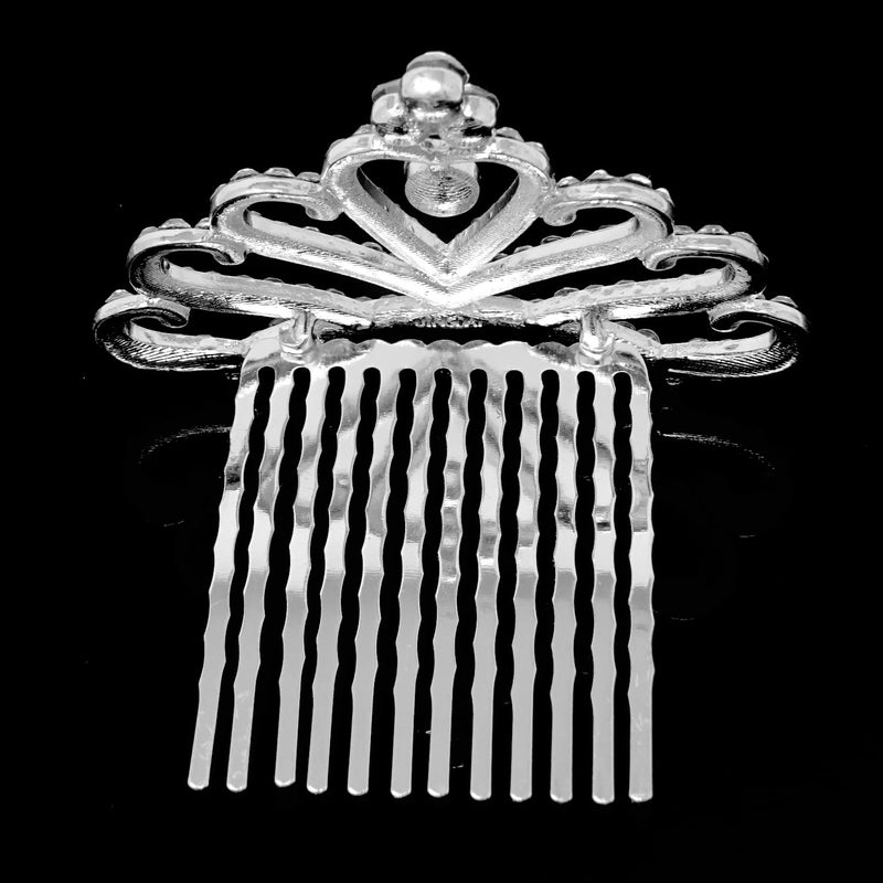 HONBAY "Honbay Princess Tiara Comb, Flower Girls Crystal Rhinestone Crown Hair Comb Hair Accessories" - Image 4