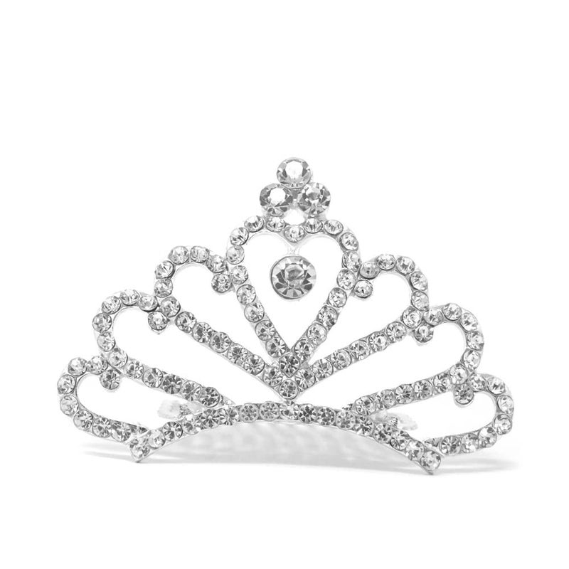 HONBAY "Honbay Princess Tiara Comb, Flower Girls Crystal Rhinestone Crown Hair Comb Hair Accessories" - Image 1