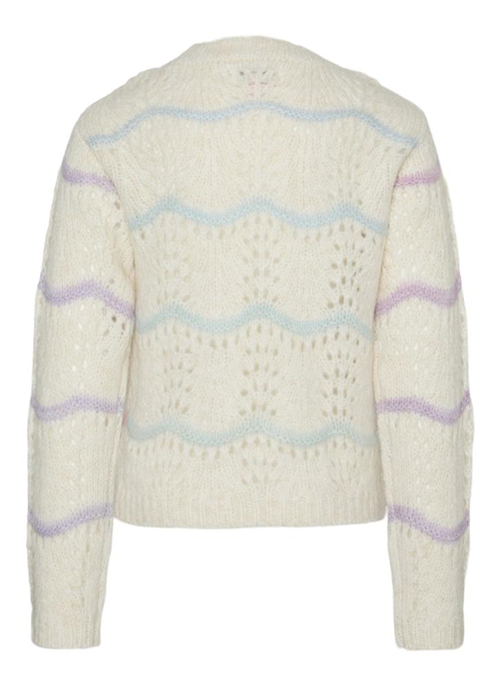 Vero Moda Girl Kids Stripe Crew Neck Knitted Swearters  - Image 4