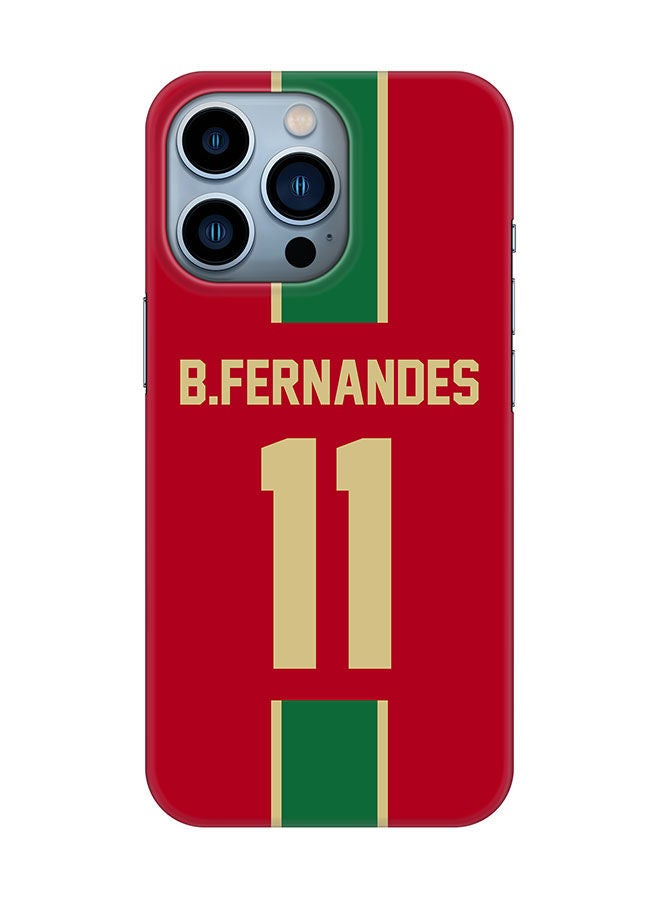 Stylizedd Slim Cover for Apple iPhone 14 Pro Case Snap Classic Series Mobile Cover Hard PC Shield Matte Finish Print -Portugal-Player-B.Fernandes - Image 1