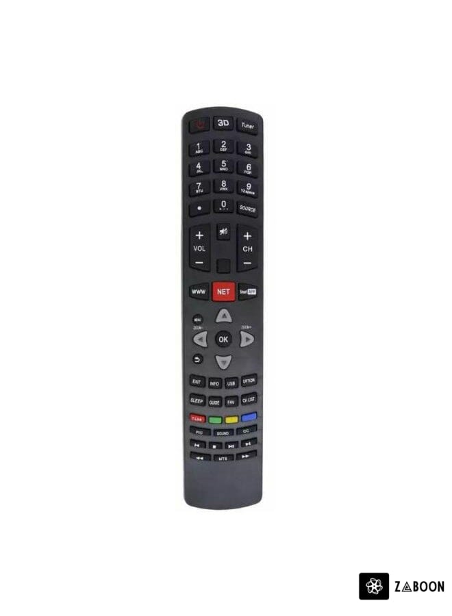 Zaboon Remote Control For Tcl And Netflix 3D LED And LCD TV Black