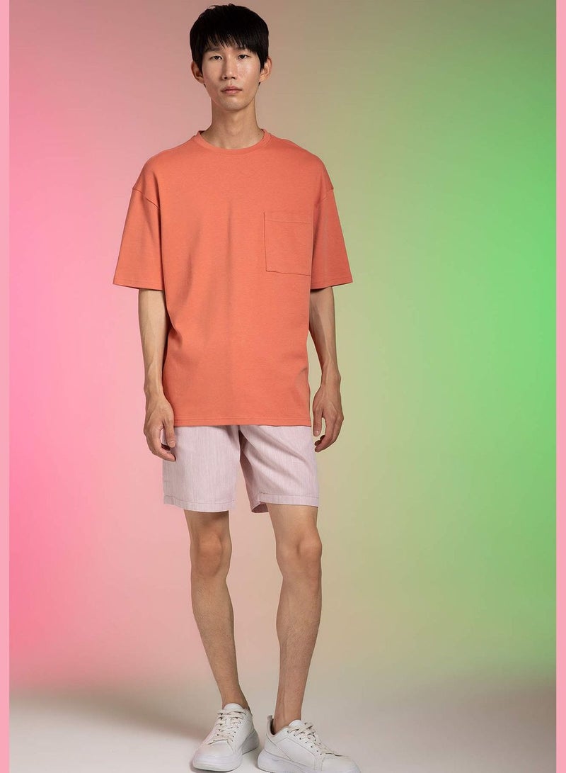 DeFacto Regular Fit Tie Waist Bermuda Shorts  - Image 1
