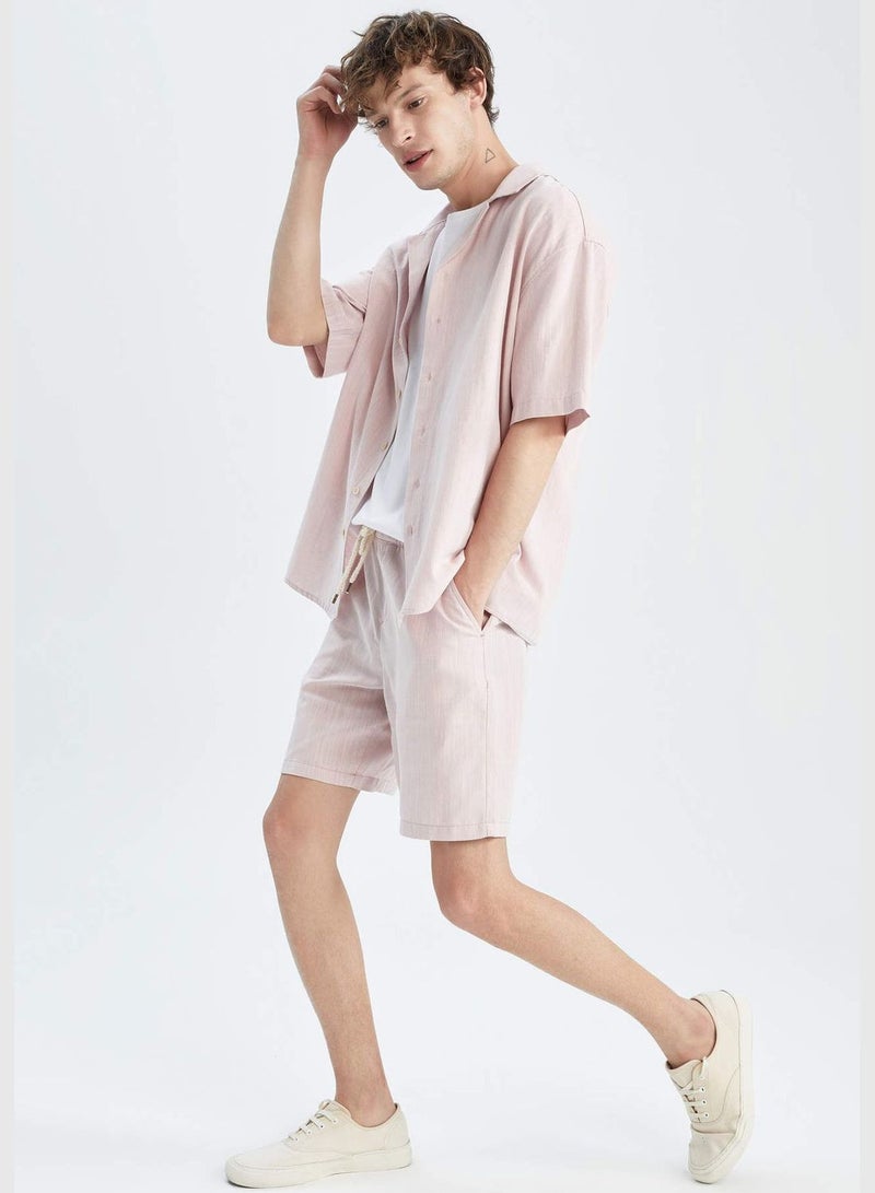 DeFacto Regular Fit Tie Waist Bermuda Shorts  - Image 4