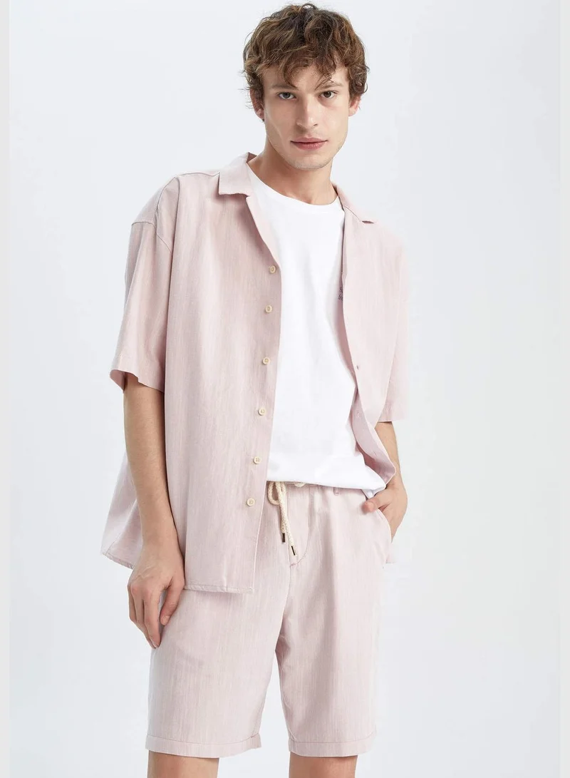 ديفاكتو Regular Fit Tie Waist Bermuda Shorts