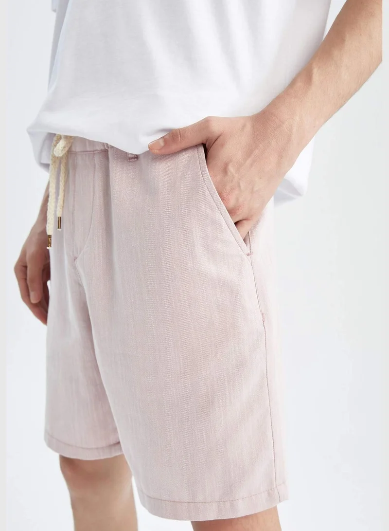 ديفاكتو Regular Fit Tie Waist Bermuda Shorts