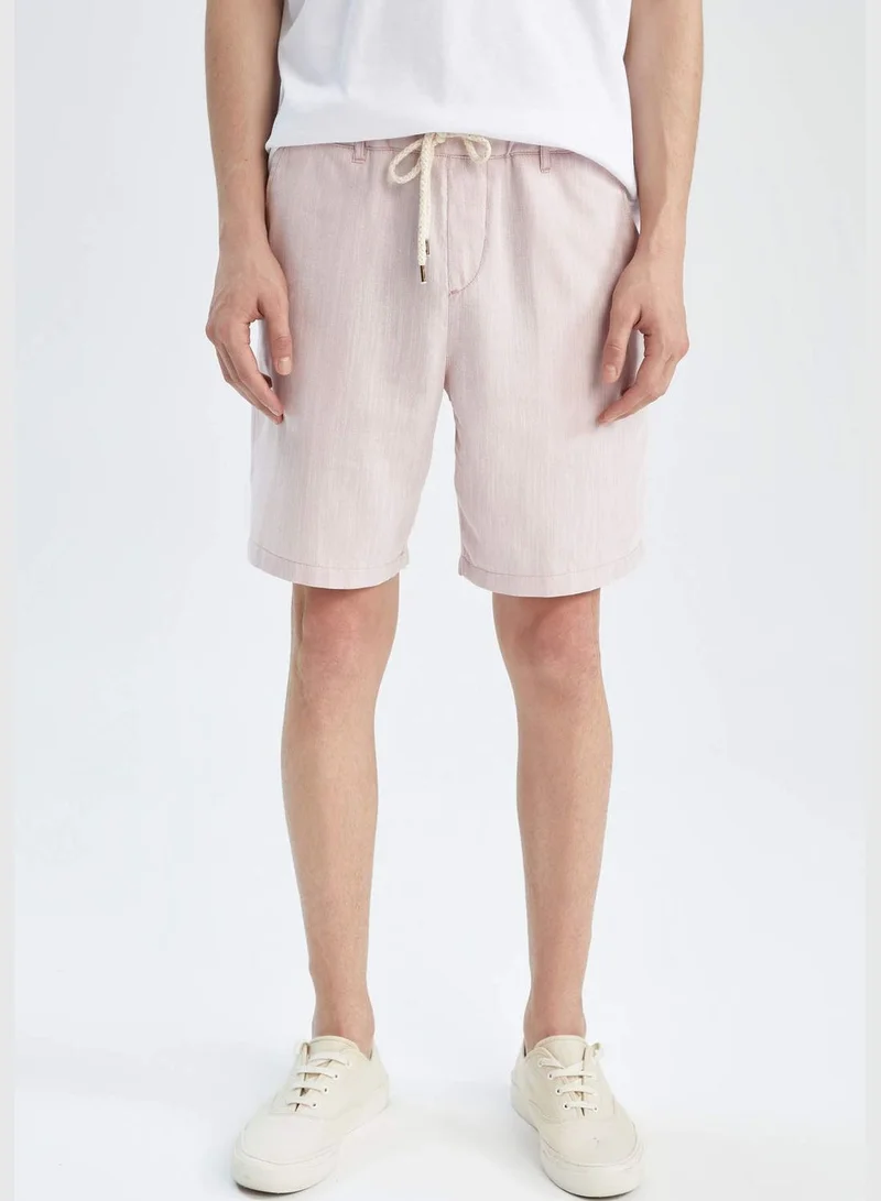 ديفاكتو Regular Fit Tie Waist Bermuda Shorts