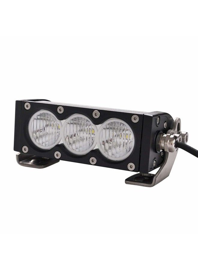 Lightronic Super Bright Offroad LED Light Bar 6" Single Row, 6000K Cool-White Wide Flood Beam for Pickup Truck Fog Head Light, 12V/24V DC, Corrosion/Vibration Resistant, Rugged Die-Cast Aluminum Housing, 1-Pack - Image 1