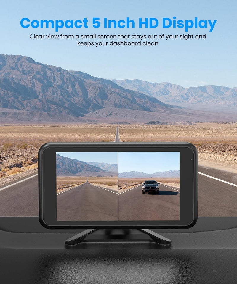 AUTO-VOX Wireless Backup Camera:1080P HD Dual-Channel Monitor, Easy Installation,Stable Digital Transmission Signal,IP69K Waterproof Night Vision Back Up Camera for Truck,SUV,Car,Vans - Image 5