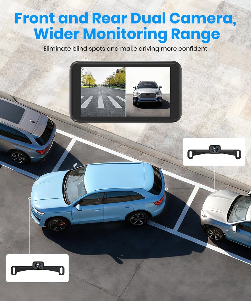 AUTO-VOX Wireless Backup Camera:1080P HD Dual-Channel Monitor, Easy Installation,Stable Digital Transmission Signal,IP69K Waterproof Night Vision Back Up Camera for Truck,SUV,Car,Vans - Image 2