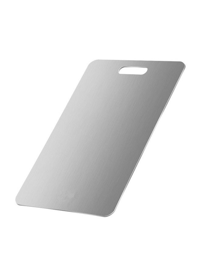 yongsheng Stainless Steel Cutting Board Silver 34*23CM，Stainless Steel Food-Grade Cutting Boards，Cutting Board Double Sided for Kitchen，Easy to Clean Non Stick Chopping Board，Perfect for Various Cooking Tasks  - Image 1