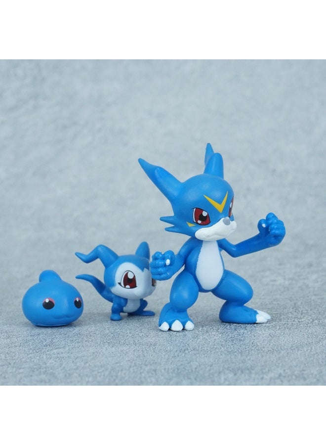 6cm Digimon Veemon Figure Digimon Adventure 02 Anime Figure Chicomon Figures - Image 1