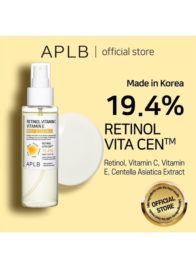 APLB Retinol Vitamin C Vitamin E Mist Essence | RETINOL VITA CEN™ 19.4% 3.55 FL.OZ/Korean Skincare, Replenishing moisture, Revitalize for gentle and improve skin texture through Retinol - Image 2