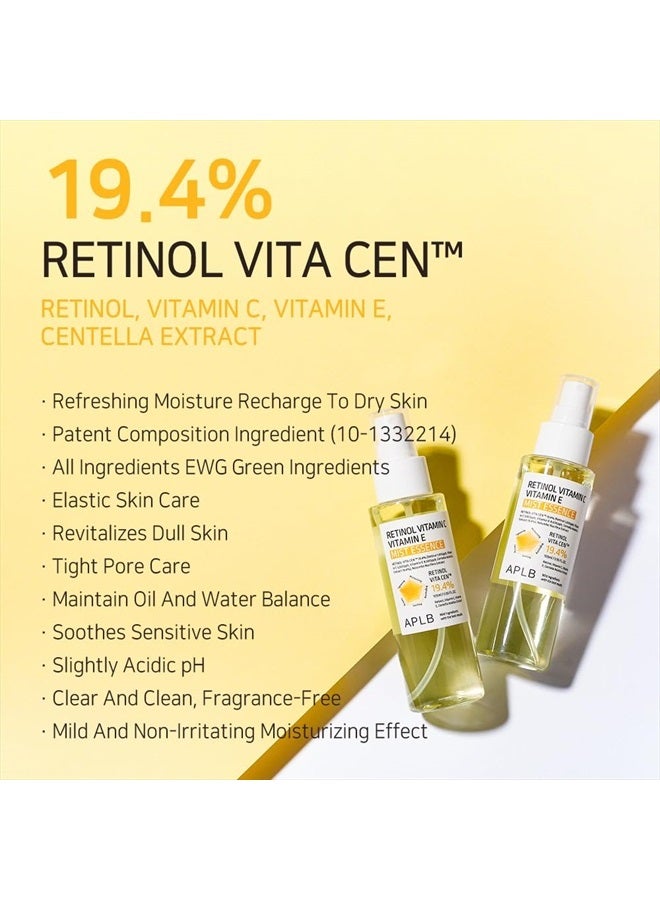 APLB Retinol Vitamin C Vitamin E Mist Essence | RETINOL VITA CEN™ 19.4% 3.55 FL.OZ/Korean Skincare, Replenishing moisture, Revitalize for gentle and improve skin texture through Retinol - Image 3
