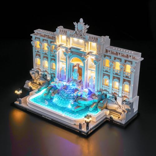 LocoLee Light kit Compatible with Lego Trevi Fountain No Model Only Light LED Lighting Accessories Compatible with Lego Roman Wishing Fountain 21062 Standard Version - Image 1