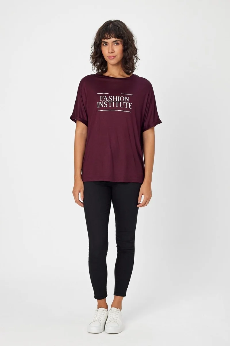 Alexander Gardi Crew Neck Printed Slit T-Shirt (B24-00212)