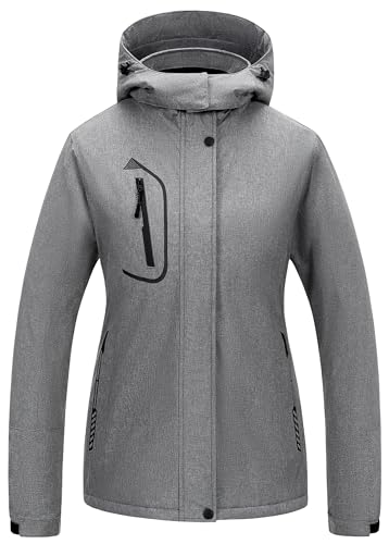 CREATMO US Snow Jackets For Women Coats Womens Ski Snowboarding Jacket Women's Waterproof Warm Winter Coat Outdoor Windbreaker Hiking Charcoal Heather M - Image 1
