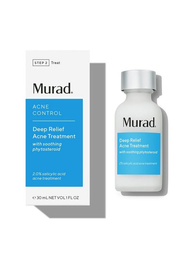 Murad Deep Relief Acne Treatment Acne Control Max Strength 2% Salicylic Acid Healing Treatment For Deep Uncomfortable Cystic Acne 1 Fl Oz  - Image 1
