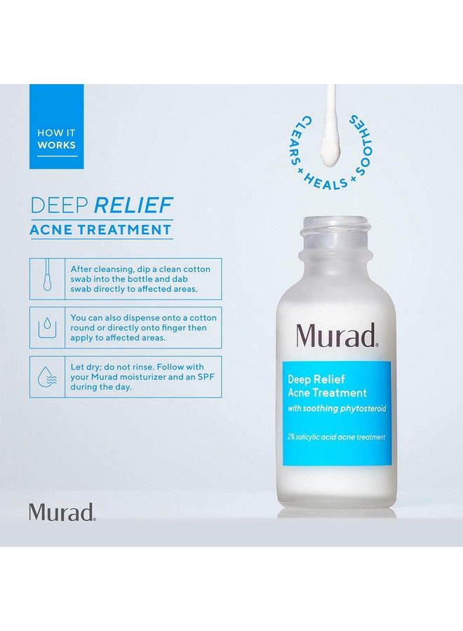Murad Deep Relief Acne Treatment Acne Control Max Strength 2% Salicylic Acid Healing Treatment For Deep Uncomfortable Cystic Acne 1 Fl Oz  - Image 4
