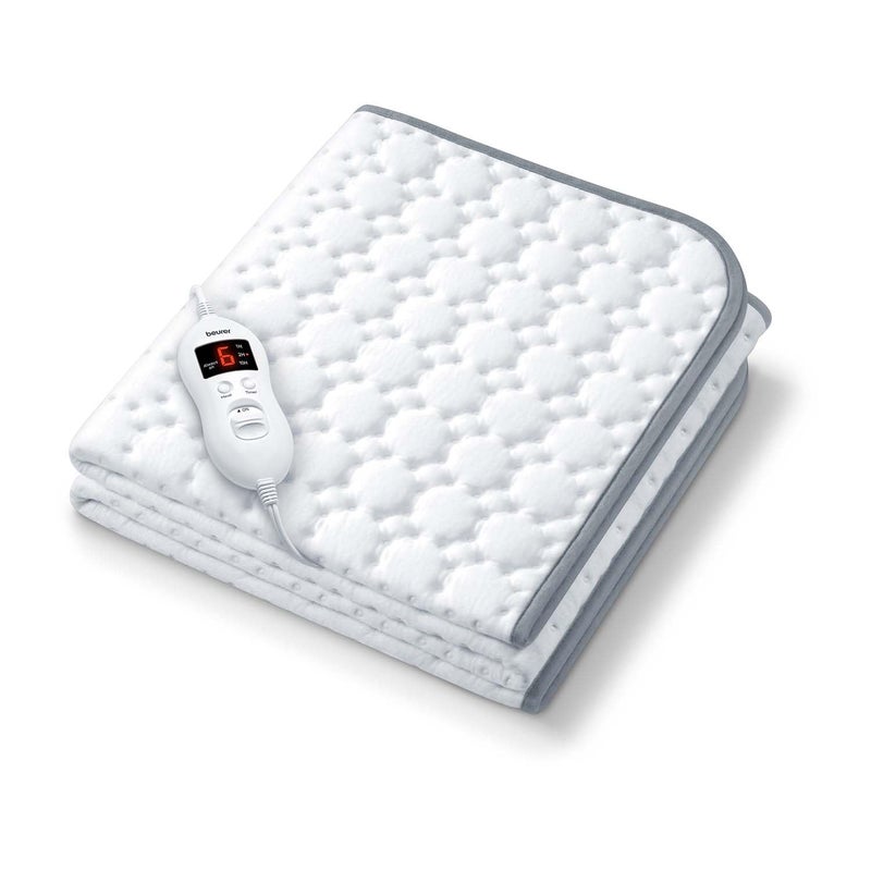 Beurer UWB55 Heated Mattress Pad with 8 Temperature Settings & Ultra-Soft Fleece, 59" x 31.5", Electric Bed Warmer with Overheat Safety Features, Fast Heating, Machine Washable - Image 1