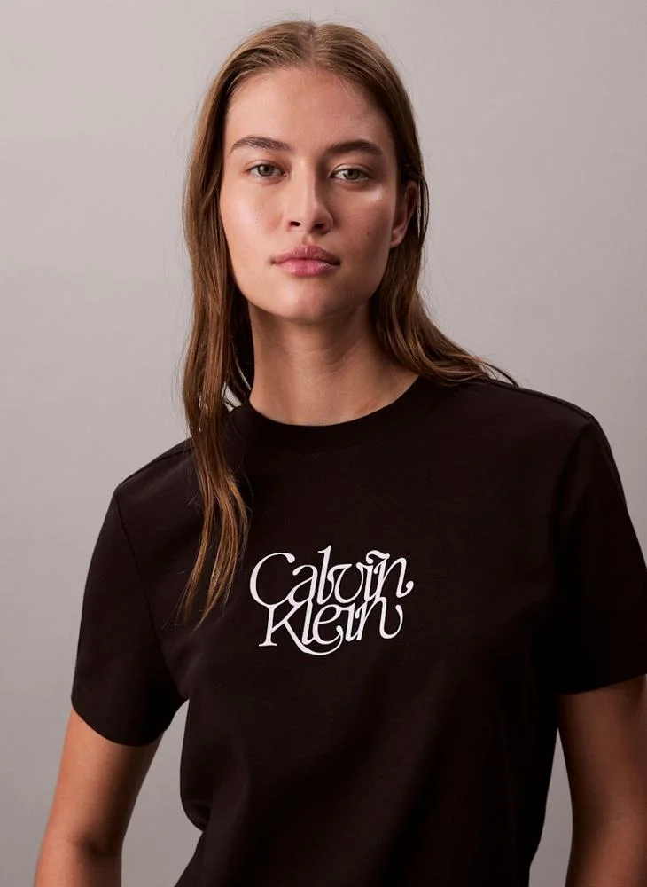 Calvin Klein Jeans  Graphic Crew Neck T-Shirt for Women | Best Price UAE