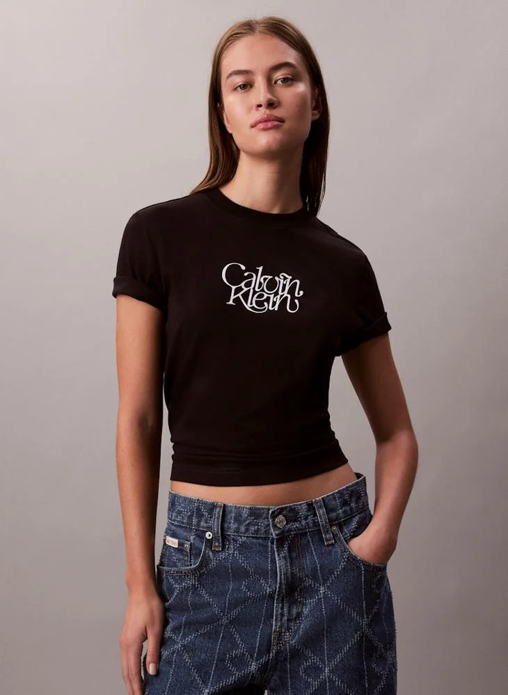 Calvin Klein Jeans  Graphic Crew Neck T-Shirt for Women | Best Price UAE