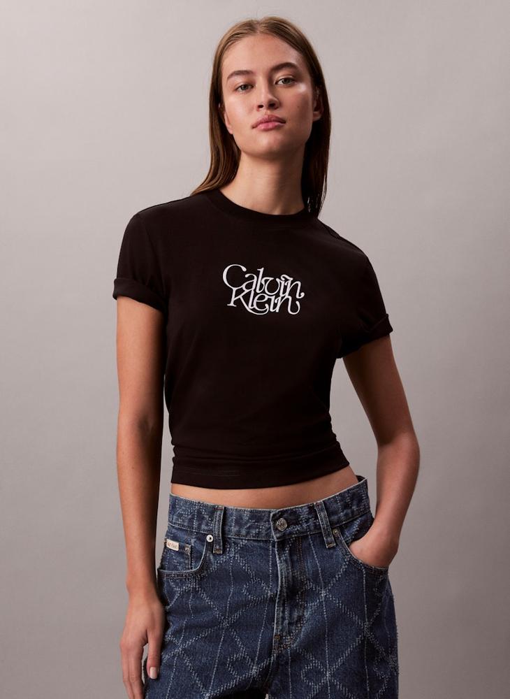 Calvin Klein Jeans Graphic Crew Neck T-Shirt - Image 3