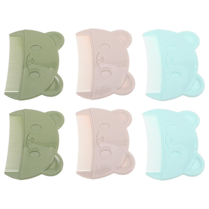 6pcs Fine Tooth Combs for Newborns Cradle Cap Brush Lightweight Portable Scalp Hair Styling Accessories for Boys - Image 1