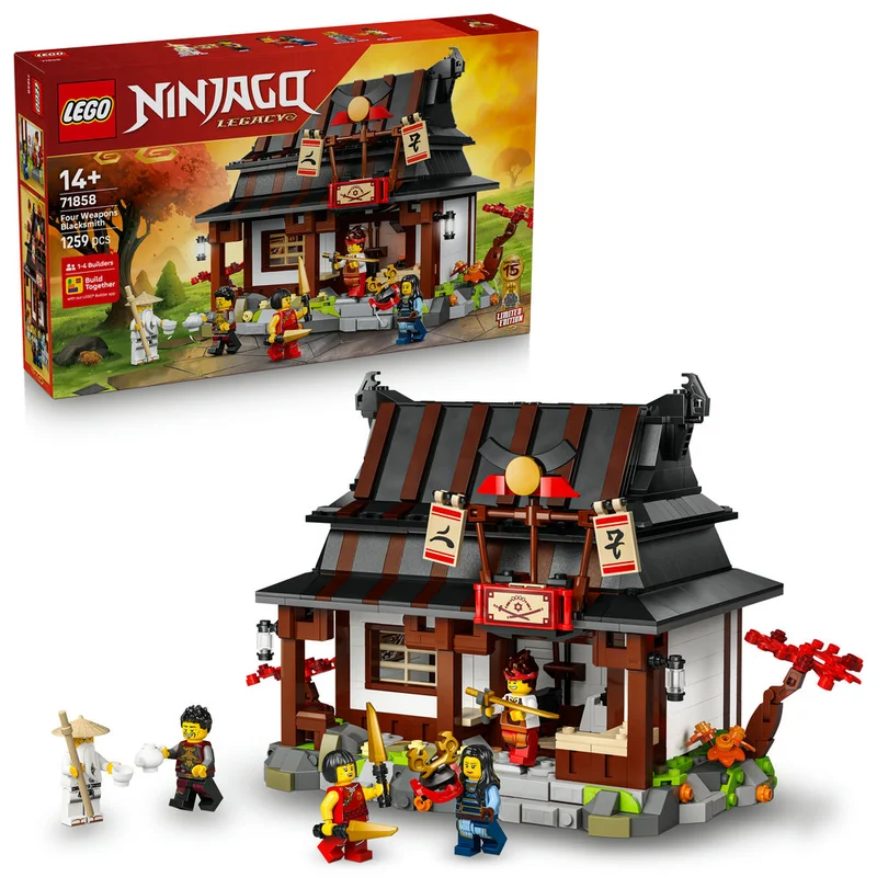 ليغو ليغو NINJAGO‎ الذكرى ١٥ لحدّاد الأسلحة الأربعة، مجموعة بناء لعبة للأطفال بعمر ١٤ سنة وأكثر (١٢٥٩ قطعة) 71858
