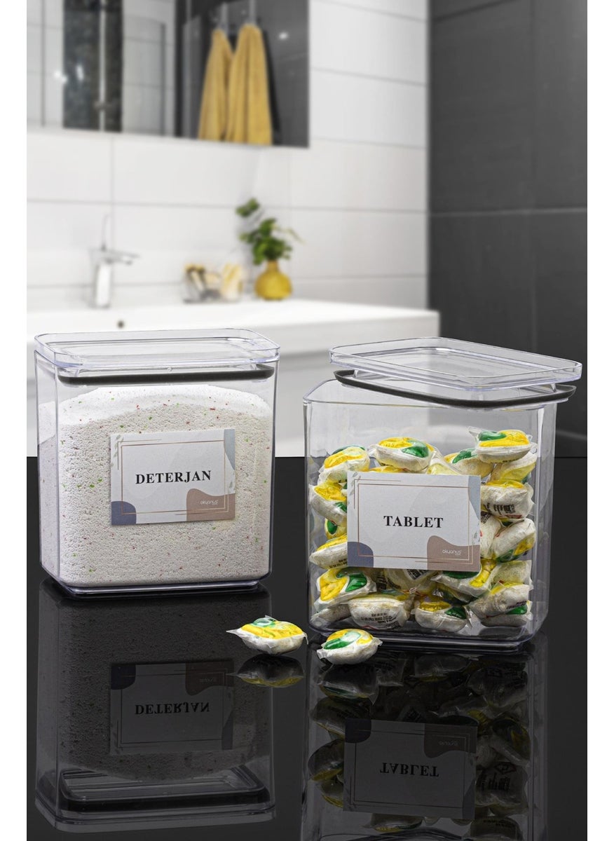 ‎okyanus Home - Ocean Home Detergent-Tablet 2 Vacuumed Rectangular 2.1 Lt Storage Container - Image 1