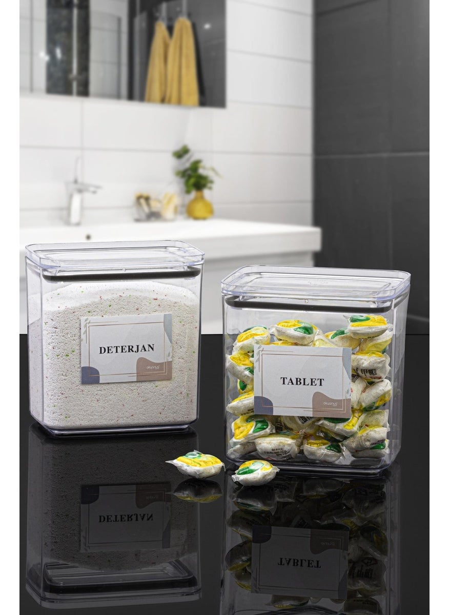 ‎okyanus Home - Ocean Home Detergent-Tablet 2 Vacuumed Rectangular 2.1 Lt Storage Container - Image 1