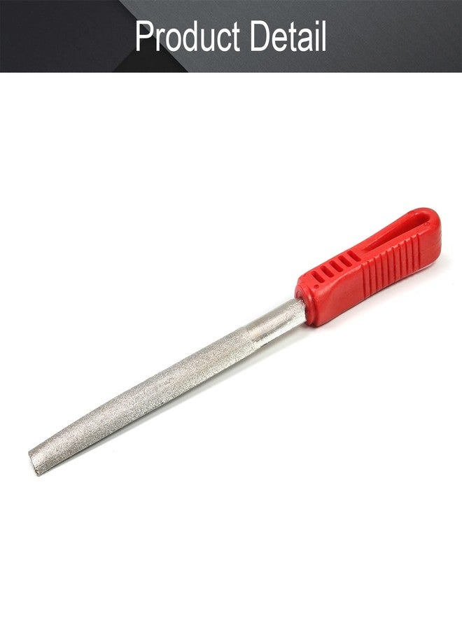 Utoolmart Diamond File 6 Inch Half Round File Diamond Coated Plastic Handle Hand Tool for Grinding Polishing 1Pcs - Image 4