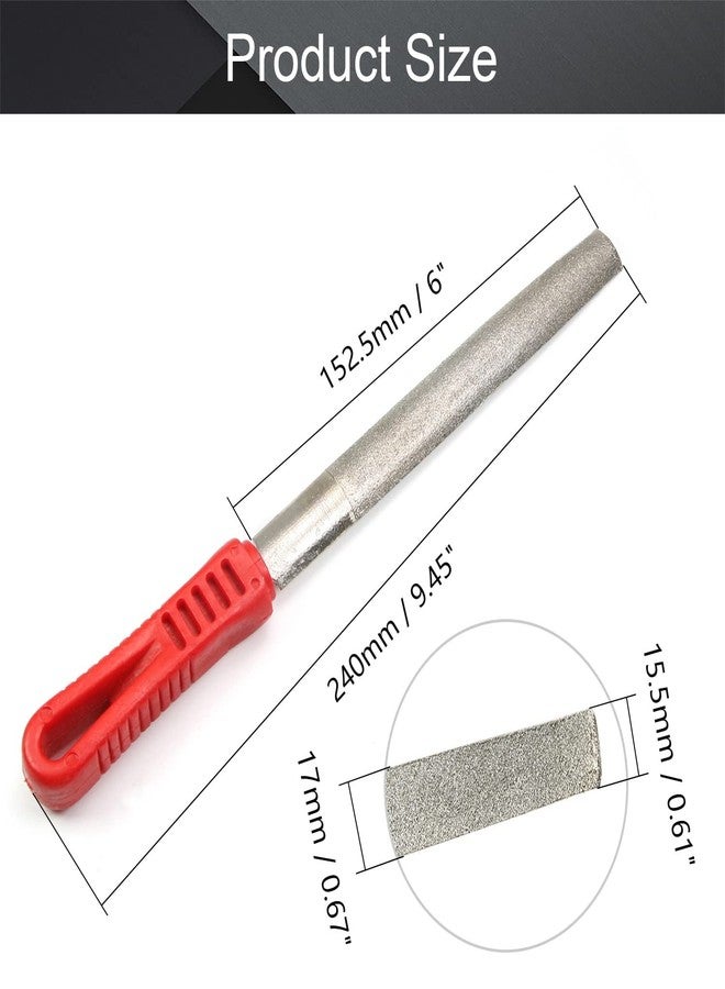 Utoolmart Diamond File 6 Inch Half Round File Diamond Coated Plastic Handle Hand Tool for Grinding Polishing 1Pcs - Image 2
