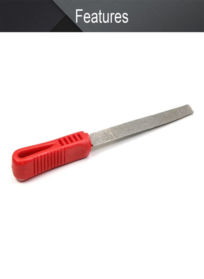 Utoolmart Diamond File 6 Inch Half Round File Diamond Coated Plastic Handle Hand Tool for Grinding Polishing 1Pcs - Image 3