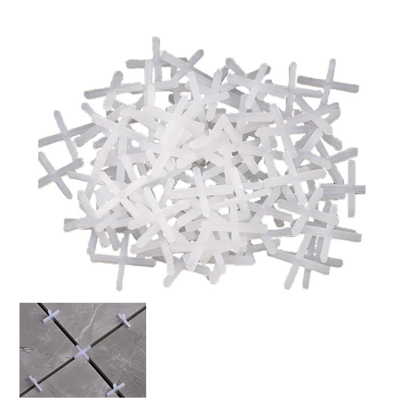 UtySty 2000 Pack Tile Spacers 112 2mm Gaps Ceramic Wall Floor Tile Spacer Cross Spacing Installation Laying Joint Retaining Separators Tool for Tiling Positioning Clip Leveling System Construction - Image 2