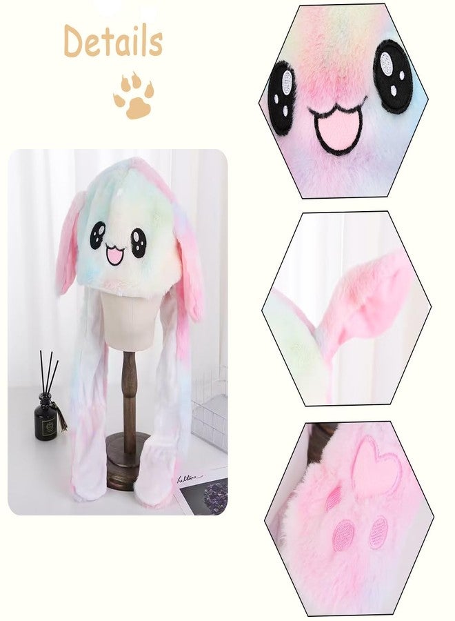 Audaisyly Funny Plush Rabbit Hat Ear Moving Jumping Hats, Cute LED Animal Beanie Cap for Women Girls Cosplay Party Holiday - Image 4