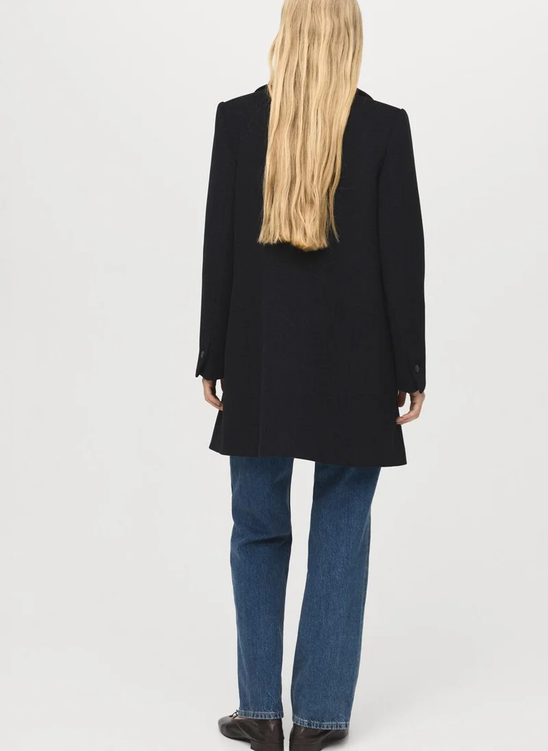 مانجو Double-breasted wool coat