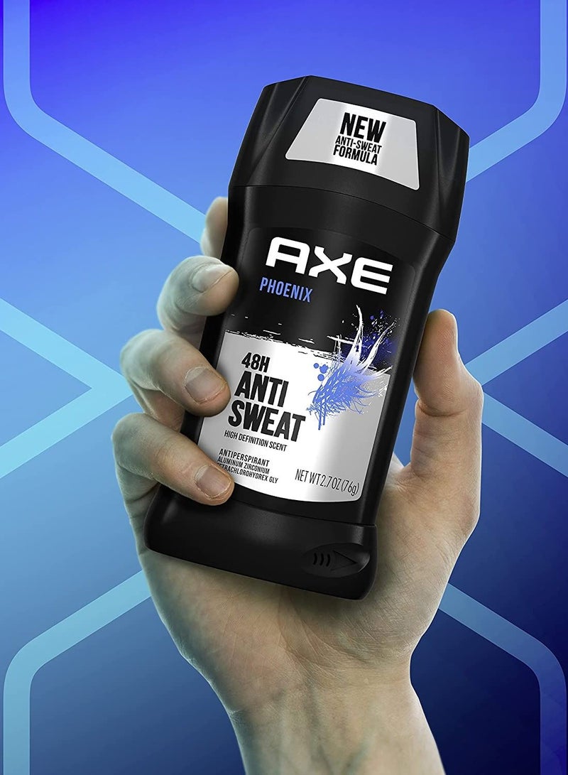 Axe Antiperspirant Stick for Long Lasting Sweat Protection Phoenix Crushed Mint & Rosemary Scent Men's Antiperspirant 48 hours Anti-Sweat 76 GR  V - Image 4