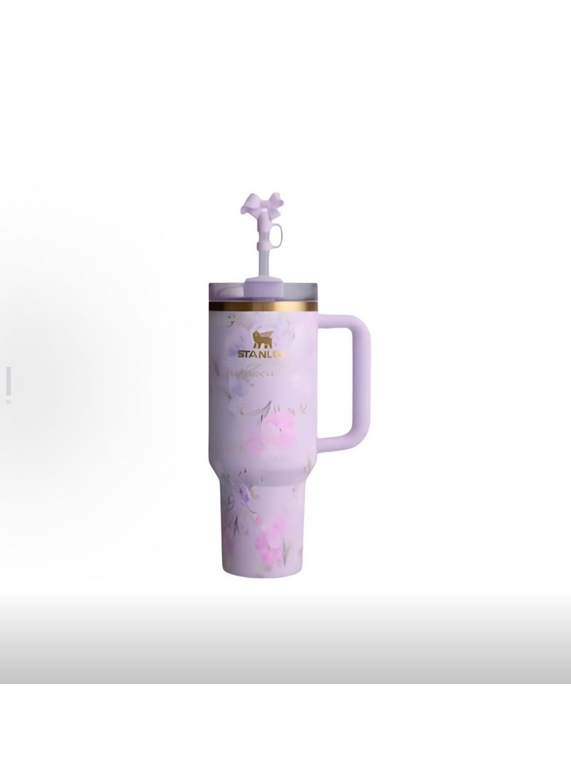 Stanley Stainless Steel Vacuum Insulated Tumbler with Lid and Straw for Water, Iced Tea or Coffee, Smoothie and More, 40 oz,Purple - Image 2