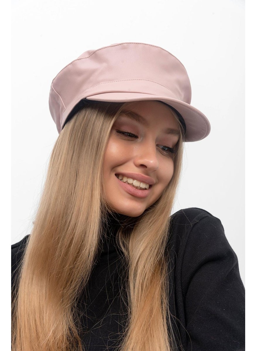 Saria Moda - Saria Fashion Leather Captain Sailor Women Hat - Image 1