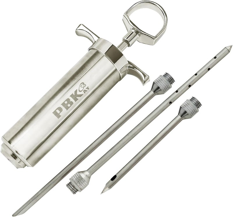 PBKay Heavy Duty Meat Injector 304 Stainless Steel - Seasoning Injector - Marinade Injector Syringe Includes 3 Needles [New and Improved 2025] - Image 1