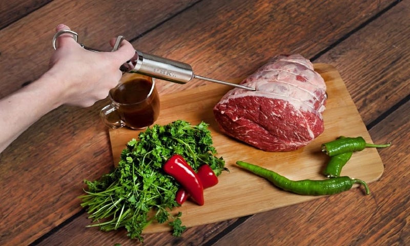 PBKay Heavy Duty Meat Injector 304 Stainless Steel - Seasoning Injector - Marinade Injector Syringe Includes 3 Needles [New and Improved 2025] - Image 2